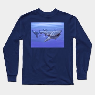 Whale Shark Sketch Long Sleeve T-Shirt